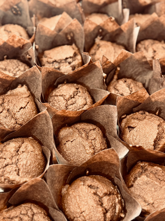 6 x Fully Keto  Double Belgium Dark Chocolate Chip Muffins (FREEZER FRIENDLY) 600g