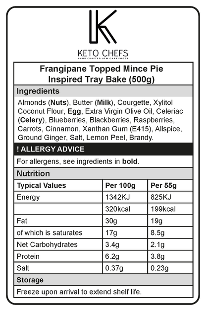 Low Carb Frangipane Topped Mince Pie Ingredients