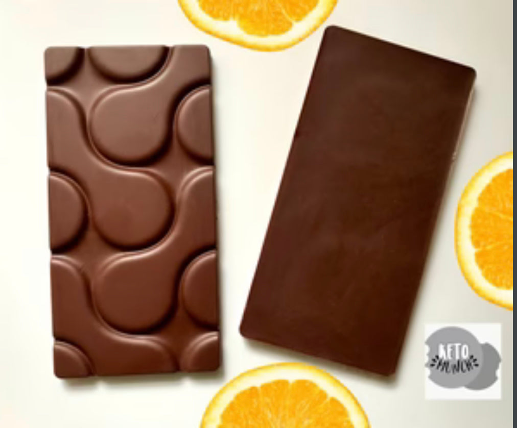 Keto Munch - No Added Sugar Cream Keto Chocolate Bar with sweetener - Orange