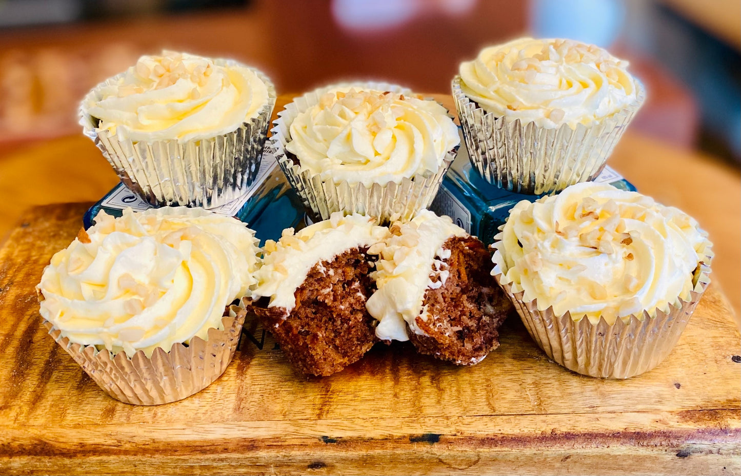 PIY Carrot Cake Cupcakes x 6 (freezer friendly) 600g