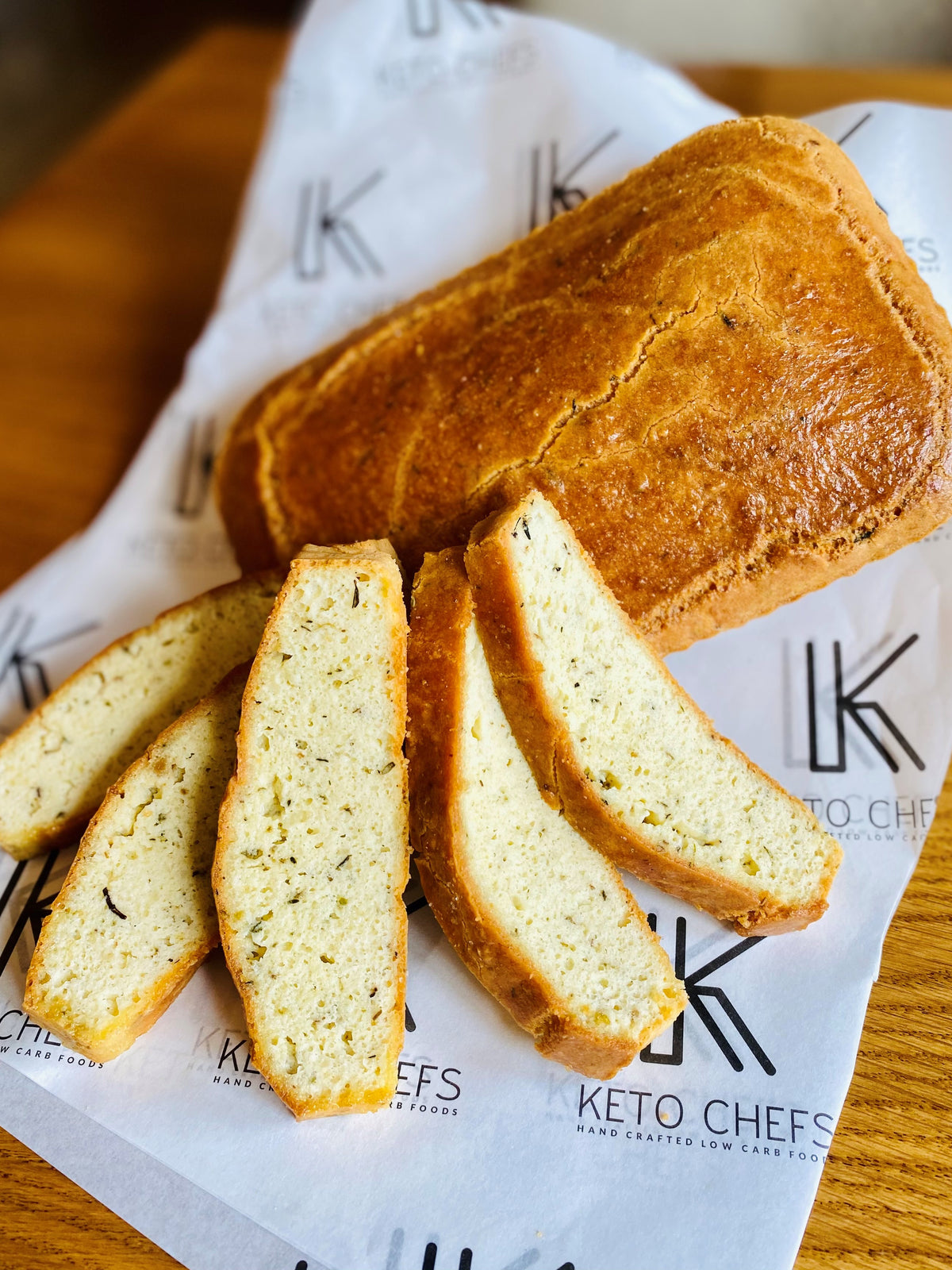 Keto Chefs Gluten & Grain Free Garlic & Herb Focaccia 8/10 portions (freezer friendly)