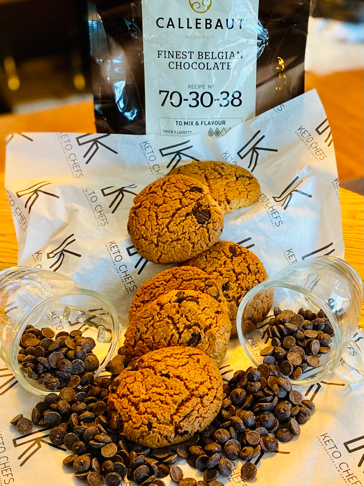 Double Dark Chocolate Chip Cookies x6 (Do Not Freeze Me) 300g