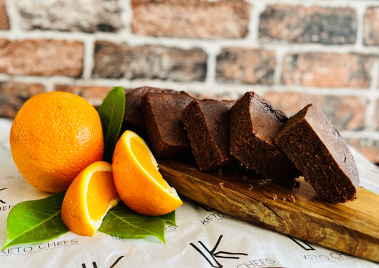 Seville Orange & Dark 90% Belgium Chocolate Brownie 6/8 portions (FREEZER FRIENDLY) 400g