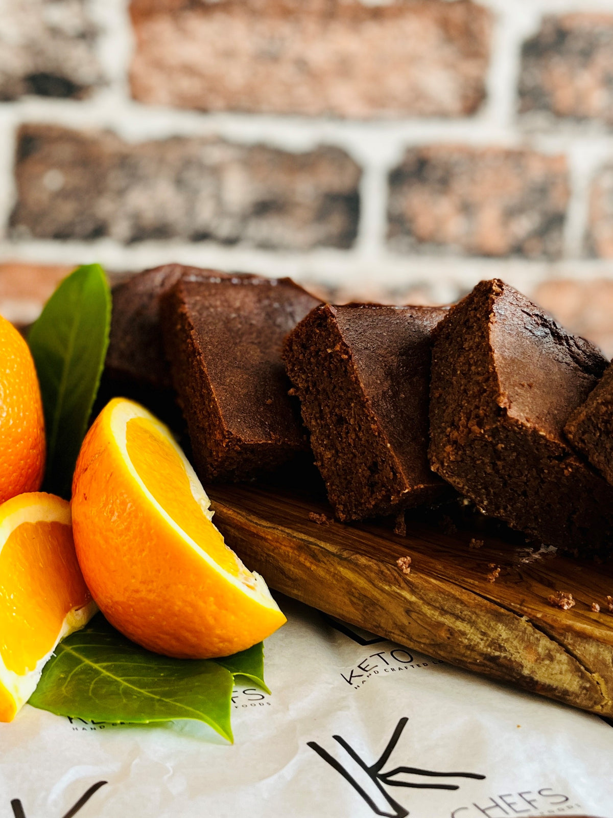 Seville Orange & Dark 90% Belgium Chocolate Brownie 6/8 portions (FREEZER FRIENDLY) 400g