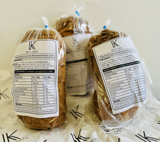 BUNDLE x3 Ultra Low Carb Multiseed Rustic Loaf 600G (FREEZER FRIENDLY) (PRESLICED)