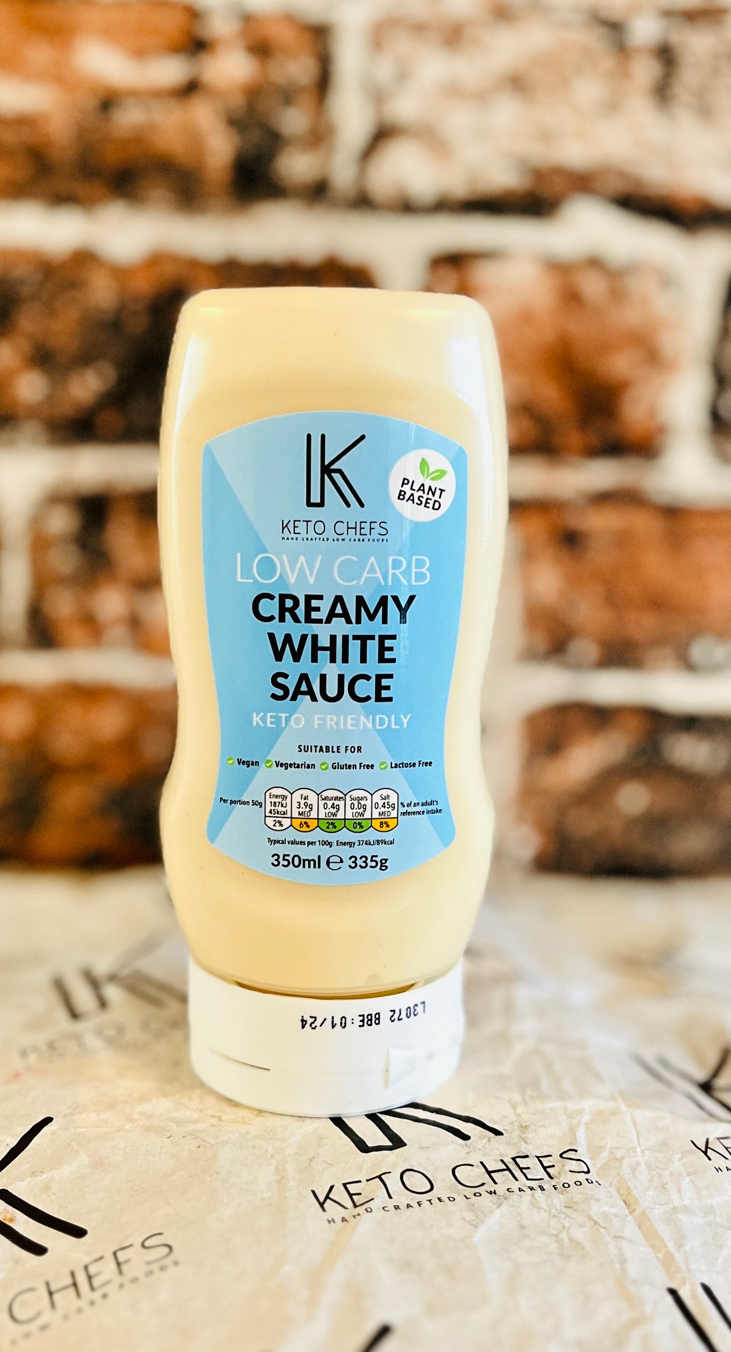 Keto Chefs Low Cream White Sauce, Plant Based & Allergen Free 350 ml